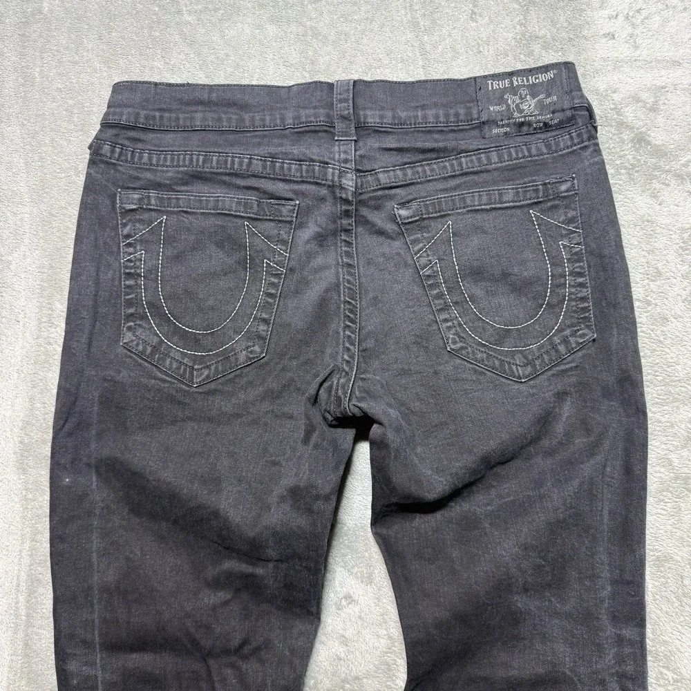 True Religion Geno Jeans Mens 38x33 Black Relaxed Slim Stretch